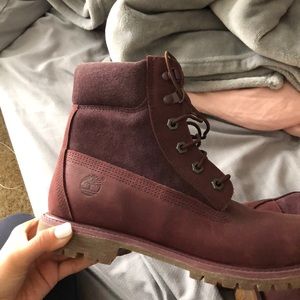 Maroon timberlands